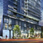 Exterior of Nautique Lakefront Residences from the street